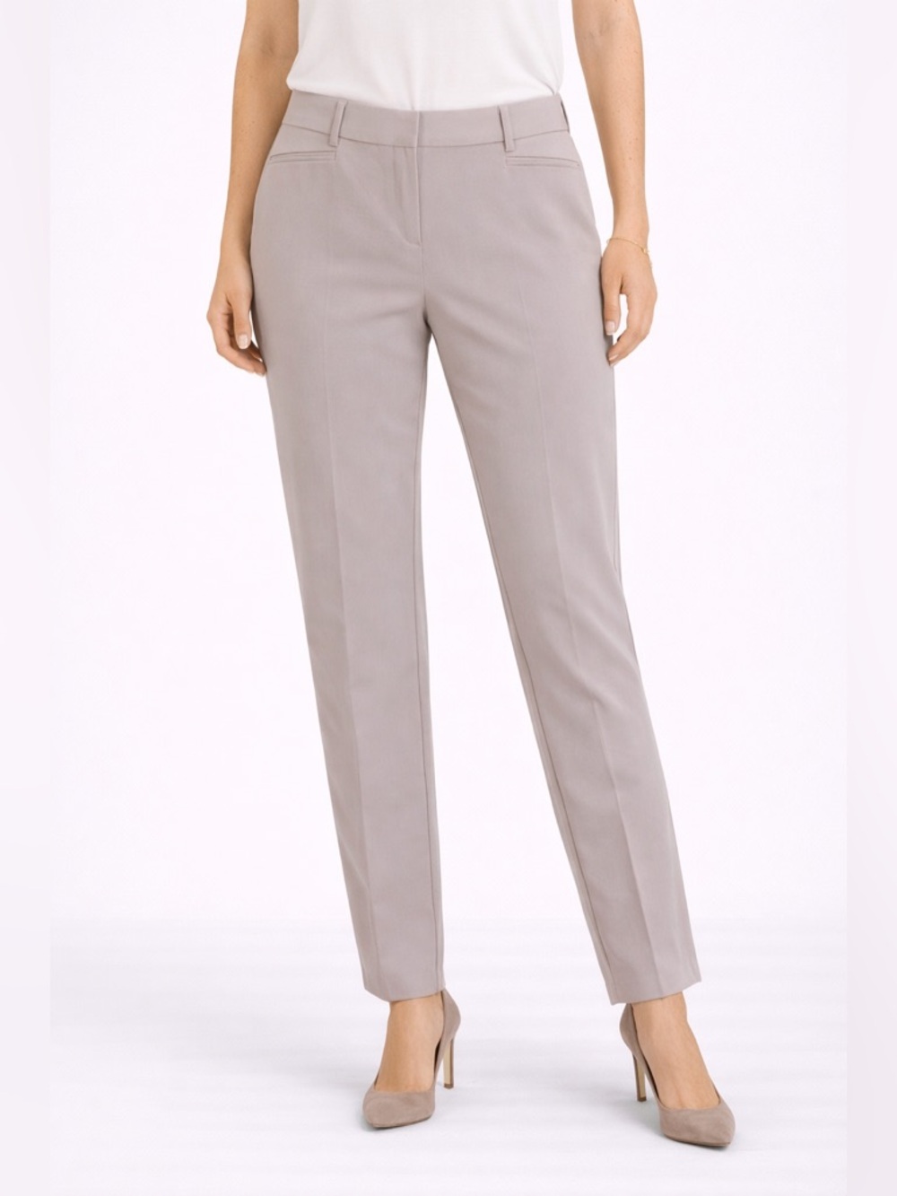 Rafaella Neutral Curvy Career Pants 12
